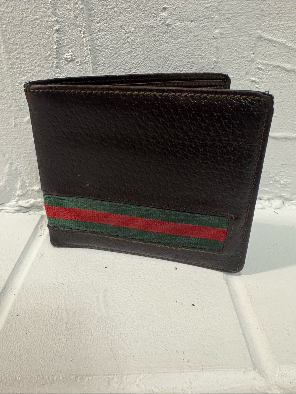 Gucci Brown Leather Sherry Line Bifold Wallet